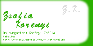 zsofia korenyi business card